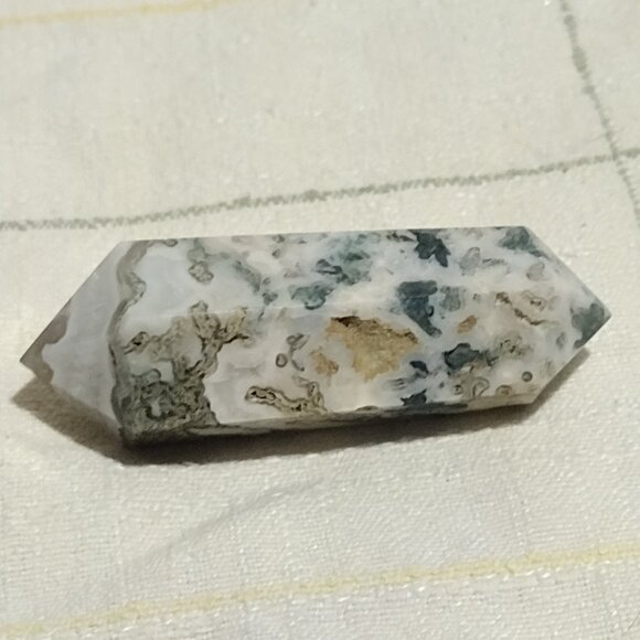 Tree Agate Double Point - Picture 7 of 7